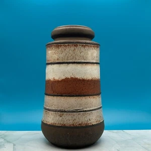 Vintage West German Vase Scheurich 549-21 Earth Tones Glaze - Picture 1 of 11
