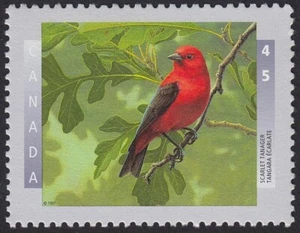 RED BIRD * SCARLET TANAGER = Canada 1997 #1634 MNH STAMP - Picture 1 of 1