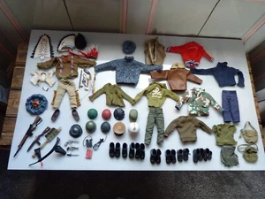 BIG JOB LOT VINTAGE ACTION MAN CLOTHES & ACCESSORIES,INDIAN,CHELSEA,BOOTS & HATS - Picture 1 of 18
