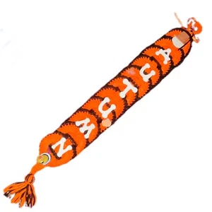 De Colección Hilo de Ganchillo Otoño Acción de Gracias Pavo Puerta Colgador de Pared Naranja Marrón 29" - Imagen 1 de 5