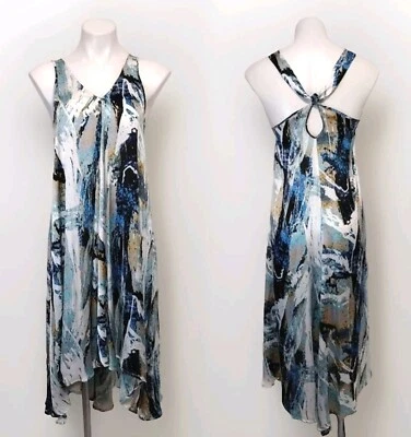 Maxi Vestido Romeo And Juliet Couture Espalda Corredora Dobladillo Asimétrico Fluido XS Foto 1 de 4