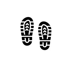 Foot steps foot prints Vinyl Decal Sticker for Home, wall, décor, bar, café - Picture 1 of 13