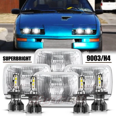 Faros LED altos/bajos 4 piezas '' para Geo Storm 1990-1991 blanco 6000 k blanco frío* Foto 1 de 4