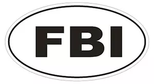 FBI Oval Stoßstange Aufkleber oder Helm Aufkleber D1616 Federal Bureau of Investigation - Bild 1 von 1