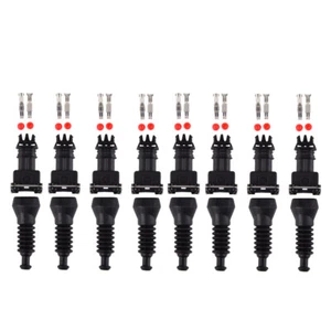 Juego de 8 conectores de enchufe inyector de combustible temporizador de potencia junior se adapta a Bosch EV1 nuevo - Imagen 1 de 7