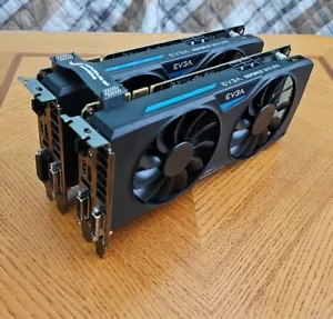 2 EVGA 04G-P4-2974-KR 4GB GeForce GTX 970 SuperClocked Graphics Cards With SLI - Picture 1 of 3