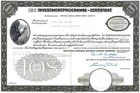 IOS Investmentprogramm Zertifikat, Genf (Schweiz), 1970 (DM 12.000)