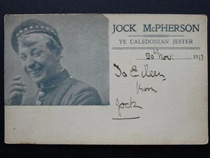 Scottish Entertainer Autograph JOCK McPHERSON Comedian YE CALEDONIAN JESTER 1913 - Picture 1 of 2