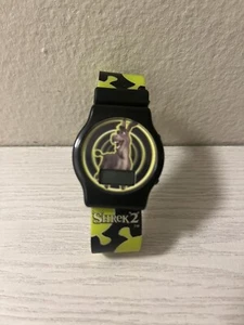 General Mills 2003 DreamWorks Shrek 2 Donkey Neon Green Black Band Digital Watch - Picture 1 of 3