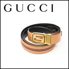New Year Limited Edition Gucci Leather Belt Sherry Men 105-42 Light Brown Red G