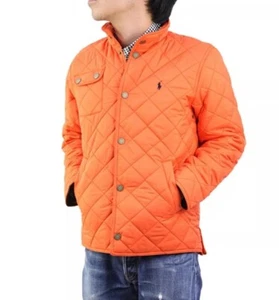 Polo Ralph Lauren Quilted Blue Pony Lightweight Orange Jacket Size L (14-16) - Picture 1 of 7