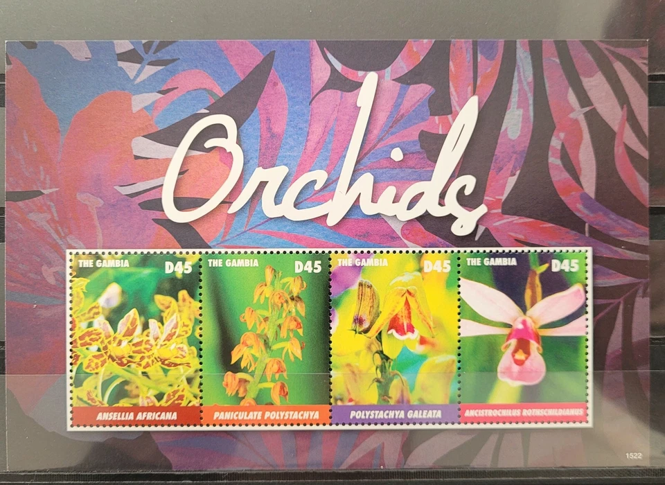 Gambia 2015 / Flores - Orquídeas / 4v ms Foto 1 de 1