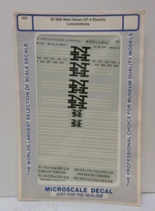 MICROSCALE Scale HO 87-666 New Haven EF-4 Electric Locomotives Model Decals - Picture 1 of 3