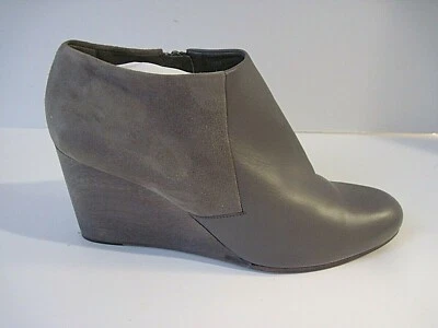 Coclico Bootie Taupe Gray Suede Leather Ankle Boots Side Zip Sz 40 1/2 - Image 1 of 4