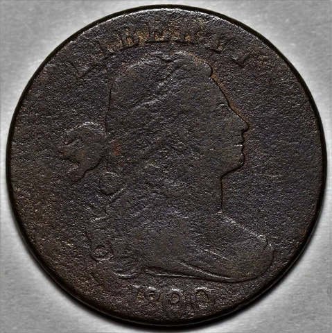 1800/79 Draped Bust Large Cent - US 1c Copper Penny Coin - L37 Cover