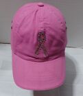 Jeweled Breast Cancer Awareness Ribbon Pink Shane Co Ball Cap Hat Adjustable