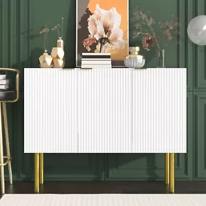 Sideboard Küchenschrank Aufbewahrungsschrank für Esszimmer, Breite 120 cm, Weiß - Bild 1 von 14