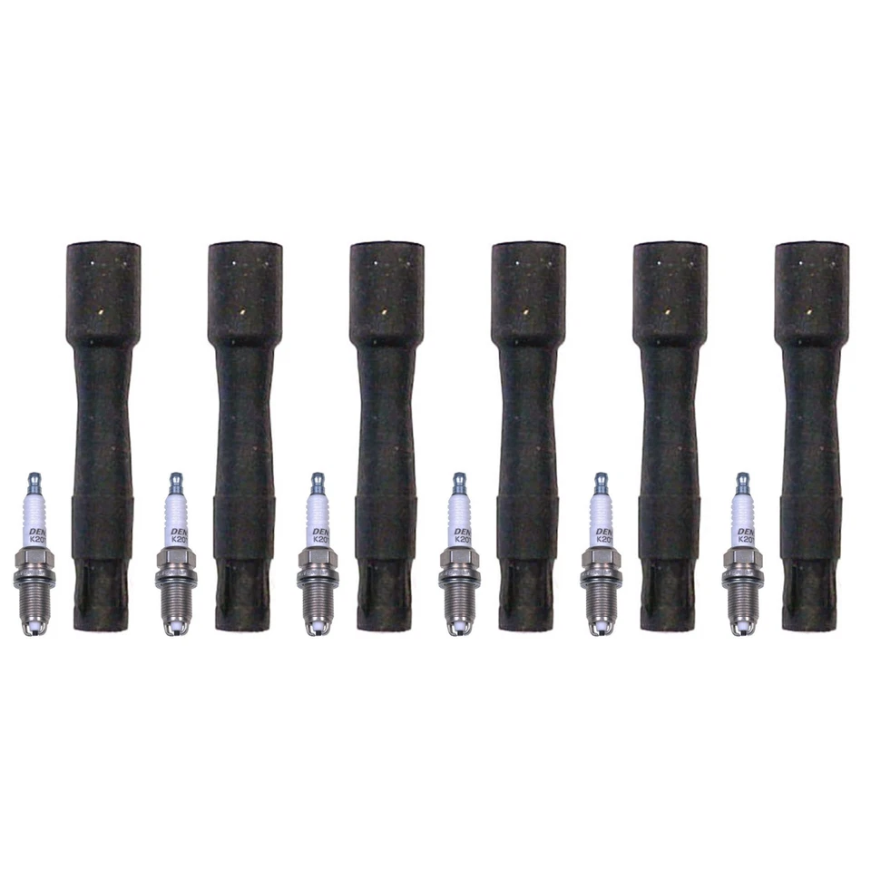 Denso 6 стандартных свечей зажигания 6 катушек ботинки набор для BMW 323Ci 323i E46 328i Z3 E36 - Изображение 1 из 1