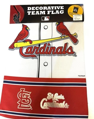 St Louis Cardinals Double Sided Jersey Foil Garden Flag by Evergreen 12.5x18” - Image 1 of 2
