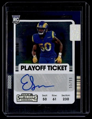 2021 Panini Contenders Playoff Ticket Rookie Auto Ernest Jones 55/99 #196 - Image 1 of 2