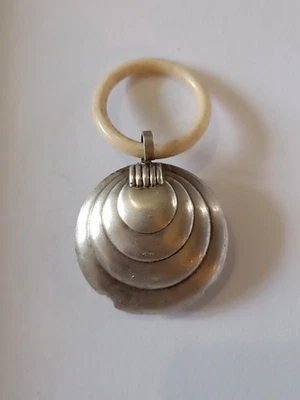 Collection Hochet Ancien Bébé Argent Poinçon Art nouveau/déco Berceau Coquillage - Photo 1/4