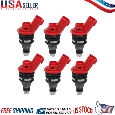6 X INYECTORES DE COMBUSTIBLE PARA NISSAN 300ZX JECS 3.0L INFINITI J30 Q45 16600-10Y00 FJ285 Foto 1 de 4