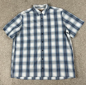 511 Tactical Shirt Mens Extra Large Blue Plaid  Button Up Snap Short Sleeve XL - Picture 1 of 8