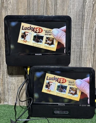 Philips PD9012M/37 9-inch Dual Portable Widescreen Car DVD Player Tested/Works - Image 1 of 4