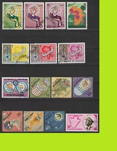 Burundi Francobolli Collezione 1962 - 1969 - 15 Francobolli Usati - Foto 1 di 1