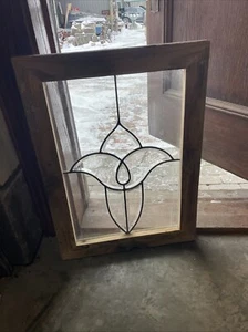 SG4848 Antique Tulip Beveled Glass Window 20.25 x 27.5 - Picture 1 of 8