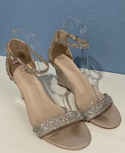 DE Blossom Collection Raquel Blush Wedge Heels Size 9 - Picture 1 of 12