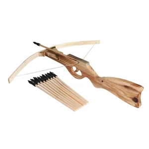 Toy Cross Bow Handmade Archery Set Bow and Arrow Durable Wood Arrows - Picture 1 of 6