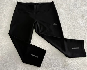 adidas climalitr black capri pants large active athletic womens - Picture 1 of 5