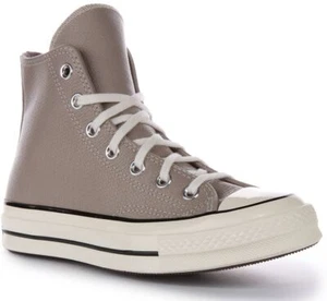 Converse A04579C Spannfutter 70er Jahre hoch in grauem Leder Turnschuhe Größe UK 4 - 11 - Bild 1 von 12