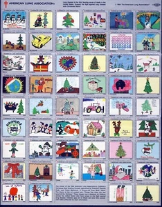 1995 USA Christmas Seal, Children's Drawings . Sheet of 52 . Mint Never Hinged - Picture 1 of 1