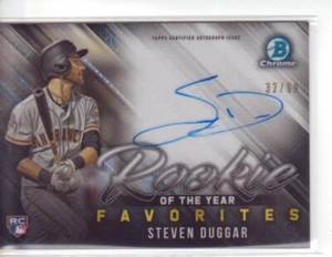 2019 Bowman Mega Box ROY Favorites RC Auto Steven Duggar 32/99 - Picture 1 of 1