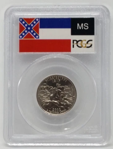 2002-D Mississippi State Quarter, 25c - PCGS MS67 Cover