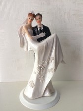 Cake topper Sposa in braccio - matrimonio nozze decorazione torta - D