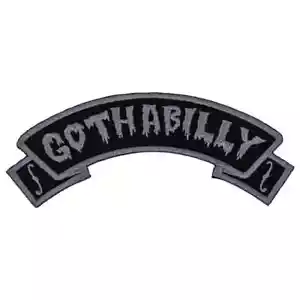 Gothabilly Patch Iron On Gothic Horror Rockabilly Musica Punk Goth Regalo - Foto 1 di 1