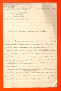 SEVRES ( 92 ) COURRIER " LE FÉMINISME INTÉGRAL " SIGNATURE REMEMBER 1914 - Foto 1 di 1