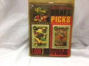 Classic 1991 Football Draft Picks 50 Collectible Cards Factory Sealed - Picture 1 of 6