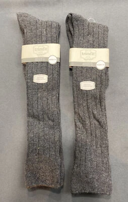 Trimfit Girls Shoe Size 12-5 Knee Hi Socks Grey 2 Pairs NEW - Image 1 of 4