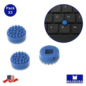3 Pack Rubber Mouse Pointer Trackpoint Blue Cap For Dell Laptop 2.8mm*2.8mm - Picture 1 of 3