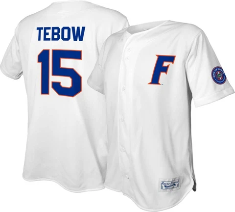 Florida Gators Tim Tebow #15 Retro Brand Men's White Official NCAA Game Jersey Cover