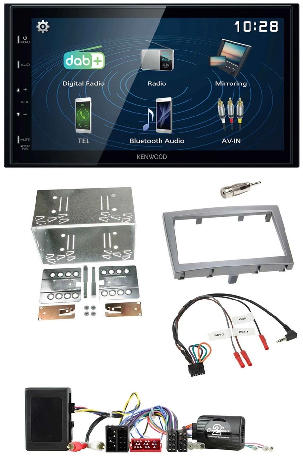 Kenwood 2DIN Bluetooth Lenkrad USB DAB Autoradio für Porsche 911 Boxster Cayman - Bild 1 von 4