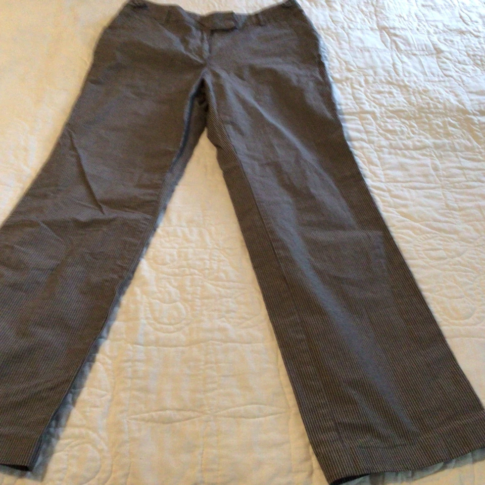 Liz Claiborne Womens Pants Slacks Size 6 Gray Stripe TJM - Image 1 of 4