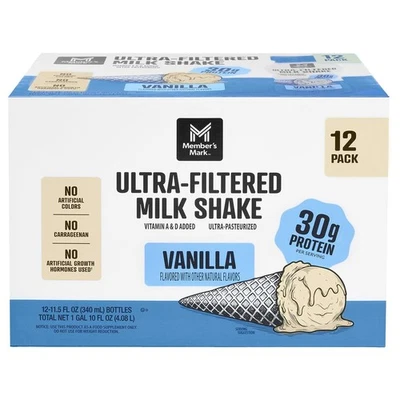Batido de leche ultrafiltrado Member's Mark, vainilla, 11,5 fl. oz., 12 pk. ¡LIMITADO!! Foto 1 de 4