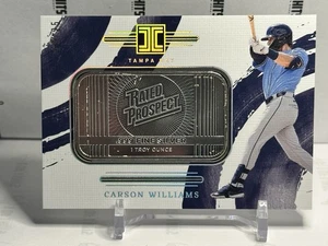 CARSON WILLIAMS 2024 Impeccable RC Rated Prospect 1oz Silver Bar 22/25 MLB Rays - Picture 1 of 4