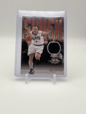 2002-03 FLEER BOX SCORE KEITH VAN HORN GAME WORN WARM UP PANTS DISH SWISH 76ERS - Image 1 of 4