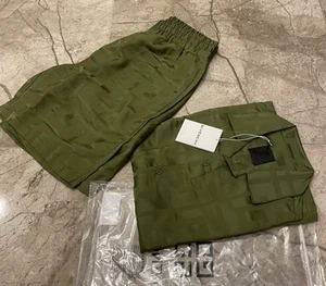 MEDIUM GIVENCHY MEN`S SHIRT AND SHORT SET GREEN - Picture 1 of 7